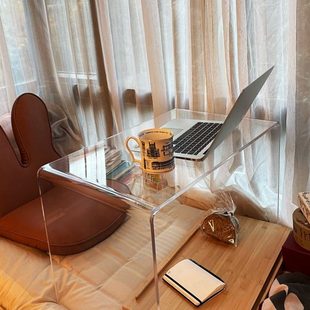 透明亚克力飘窗台小桌子现代榻榻米矮桌网红家用简约茶桌边角茶几