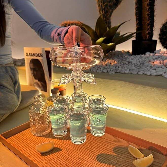 二光分酒器白酒红酒分流器食品级亚克力酒具套装跨境厂家直销