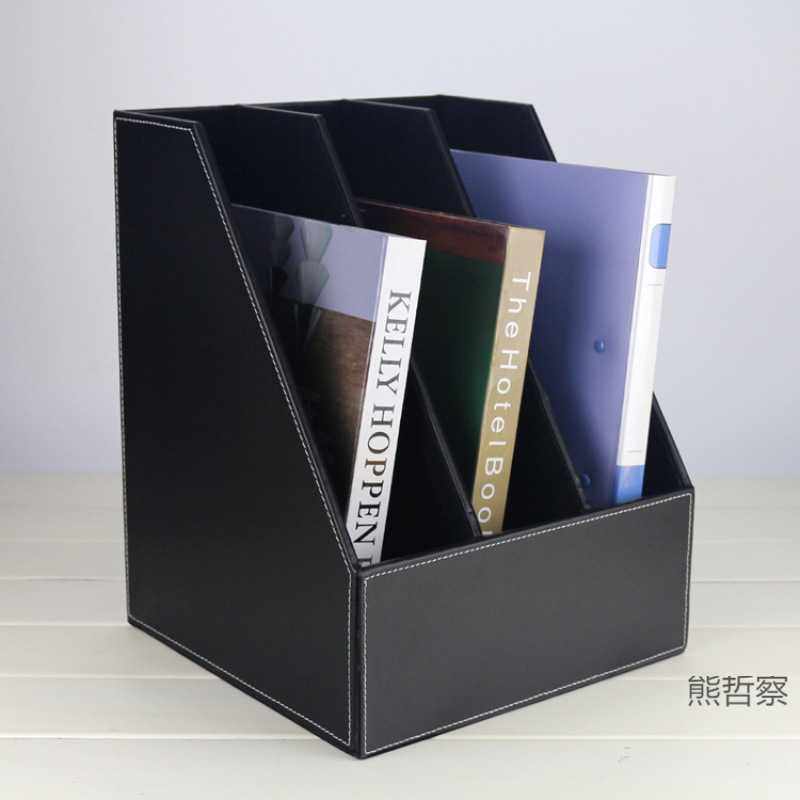 创意皮革多层办公用品桌面文件架资料架木质a4纸文件框座收纳三层,电子元器件市场,其它元器件,淘宝优惠券,粉丝福利购,淘宝优惠卷
