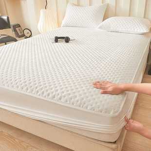 水洗棉夹棉加厚床笠135x200cm纯白色床垫保护套秋冬款1.35米床罩