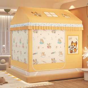 2025新款 房型遮光防摔坐床蚊帐 2505城堡款