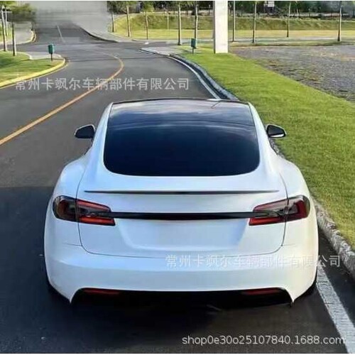 适用于 Tesla Model S 2012-2019 Rear Wing Spoiler Carbon Look