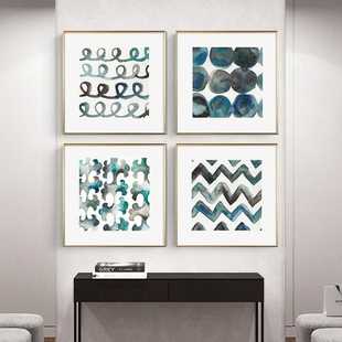 装饰画厂家 沙发背景墙组合挂画现代简约北欧抽象简单四联框画