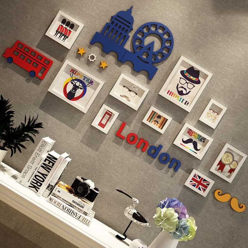 包邮【金零点2182】卡格纳西实木相框创意照片墙/相框墙/相框组合