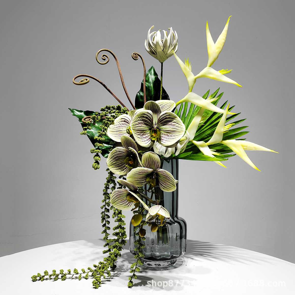 现代轻奢室内餐厅高端绢花花卉摆件仿真花电视柜客厅家居软装摆设