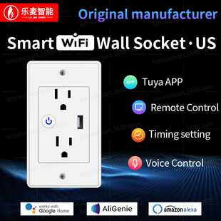 US Tuya WiFi Wall Socket with USB Ports Zigbee Matter Outlet