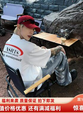 重磅 Asrts新款倒钩小众潮牌美式夏季纯棉宽松男士情侣短袖T恤ins