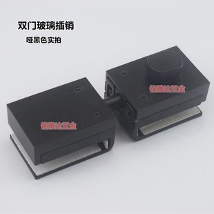 免开孔加厚玻璃门插销卫生间浴z室办公隔断平开玻璃门锁地插锁黑