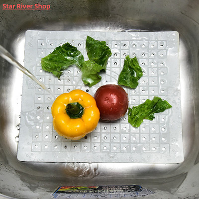 Quick Drain Kitchen Table Anti Slip Soft Rubber Sink Mat Dry