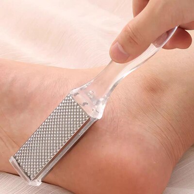 Stainless Steel Foot File for Removing Dead Skin, Double-Sid