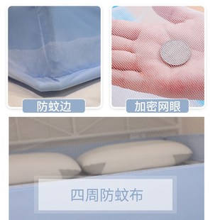 免安装 可折叠加厚加密网红无底高低床 折叠蚊帐家用 202w4年新款