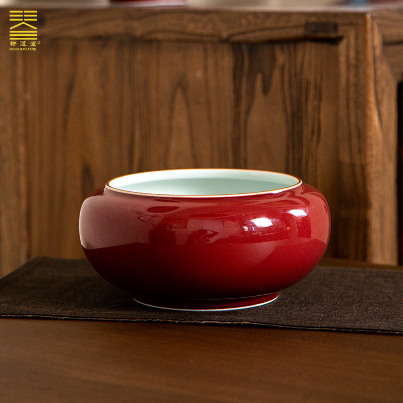 景德镇陶瓷茶海单色釉霁红釉