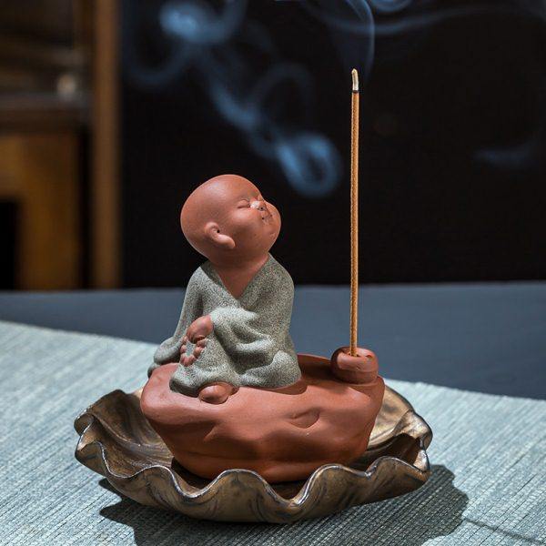 创意家居饰品香托香盘香座香插紫砂小和尚线香炉茶道家居中式摆件,家居饰品,香托/香盘/香座/香插,淘宝优惠券,粉丝福利购,淘宝优惠卷