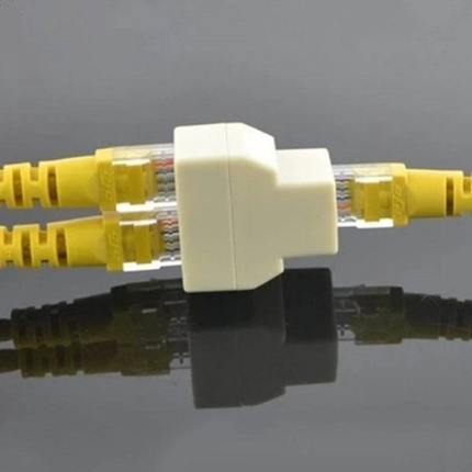 RJ45 CAT5 CAT5E Network Ethernet 1to2 Connector Adapter l29k