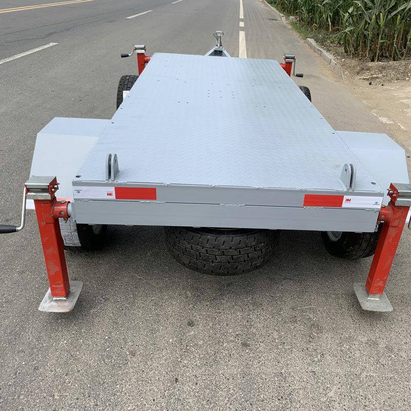 中型不规则四轮平板承重拖车厂区物料周转运输挂车农用物品搬运车