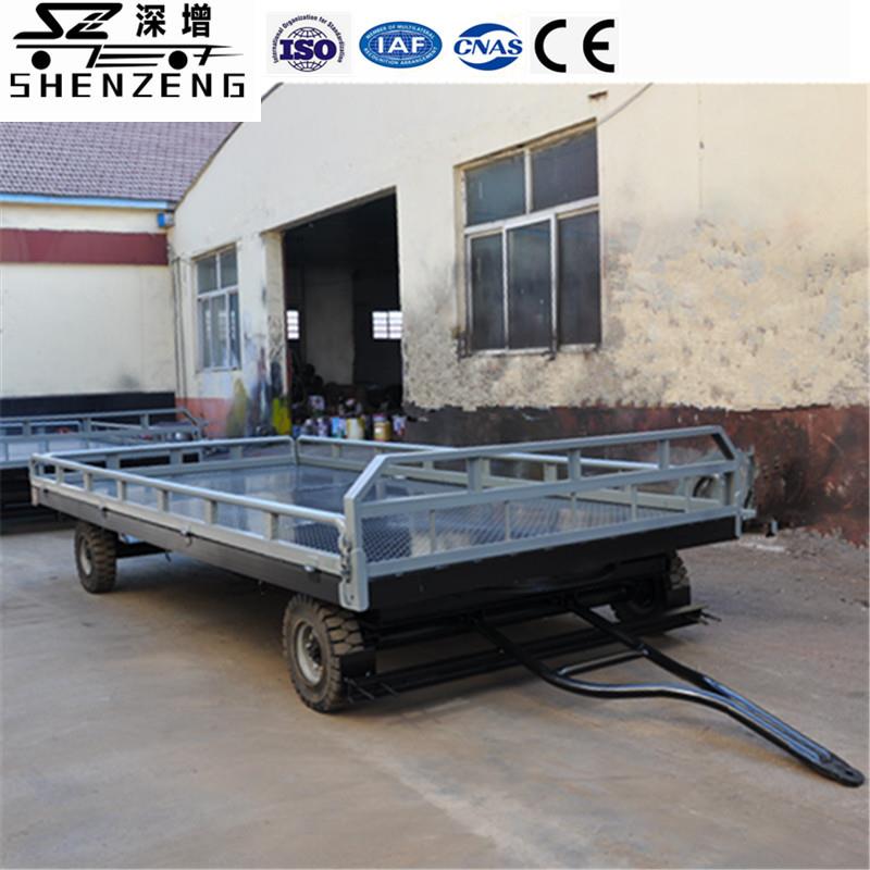 坚固的平板拖车牵引工具车5T围栏平板拖车站台平板挂车