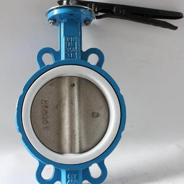 手柄蝶阀四氟手柄对夹中线蝶阀304阀板规格D71F4-16Q化工