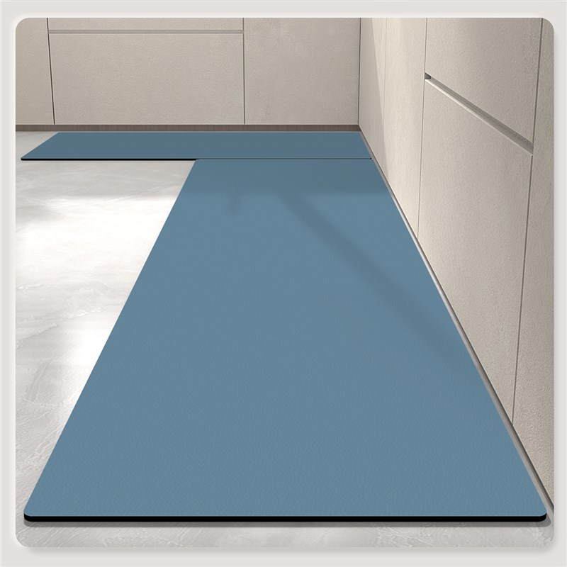 厨房地垫吸水硅藻泥软垫日式纯色防滑卫生间门口脚垫浴室吸水地垫