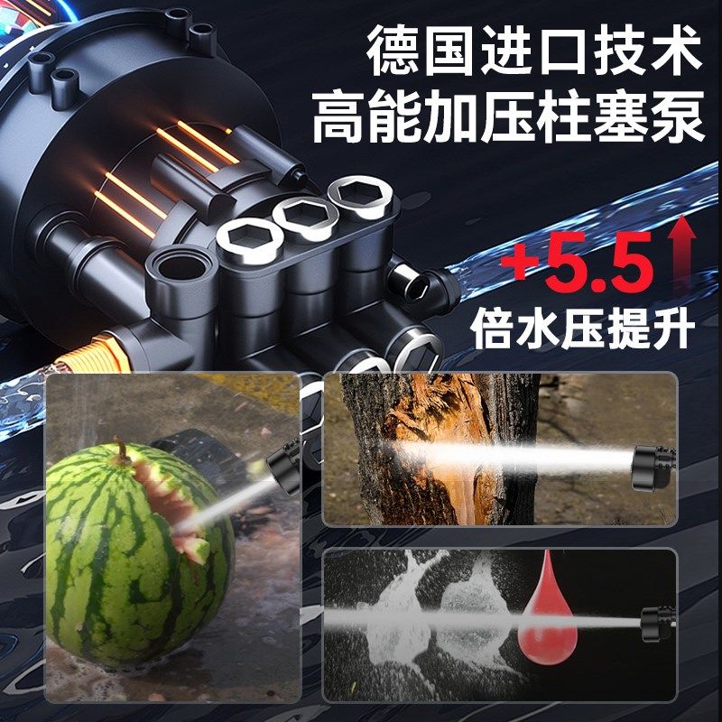 无线洗车机家用高压水枪车用便携式锂电池强力增压刷车抢清洗神器
