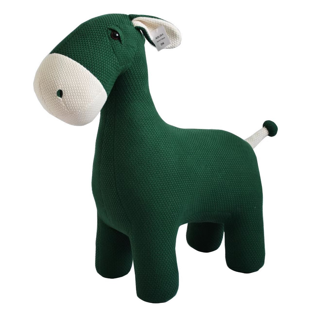 创意北欧儿童针织布科技布坐凳毛驴动物凳商场公区大厅装饰摆件