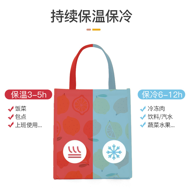 饭盒保温袋手提便当包上t班学生带饭铝箔加厚大容量便携式保冷防