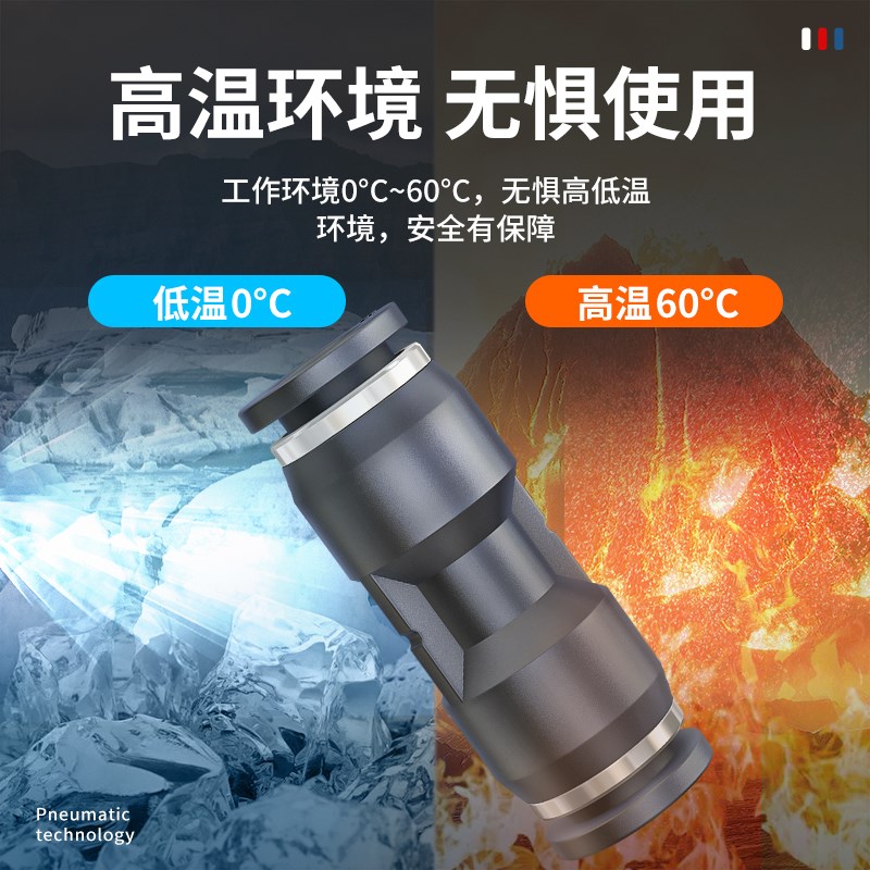 PU直通气管快插接头变径快速对接PU4/6/8/10/12/O16/PG8变4-50个