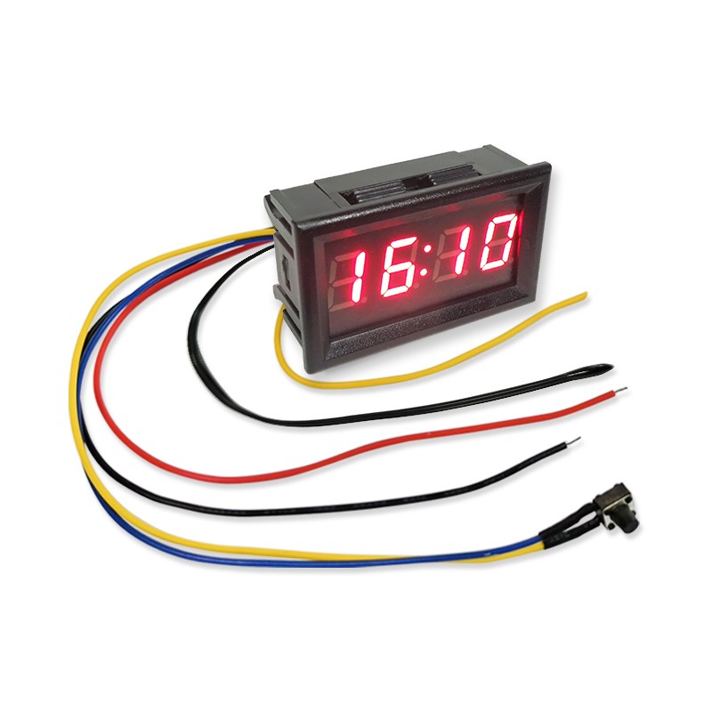 车用长方形多功能k电子时钟表 数字电压表温度秒表 车载数显时间