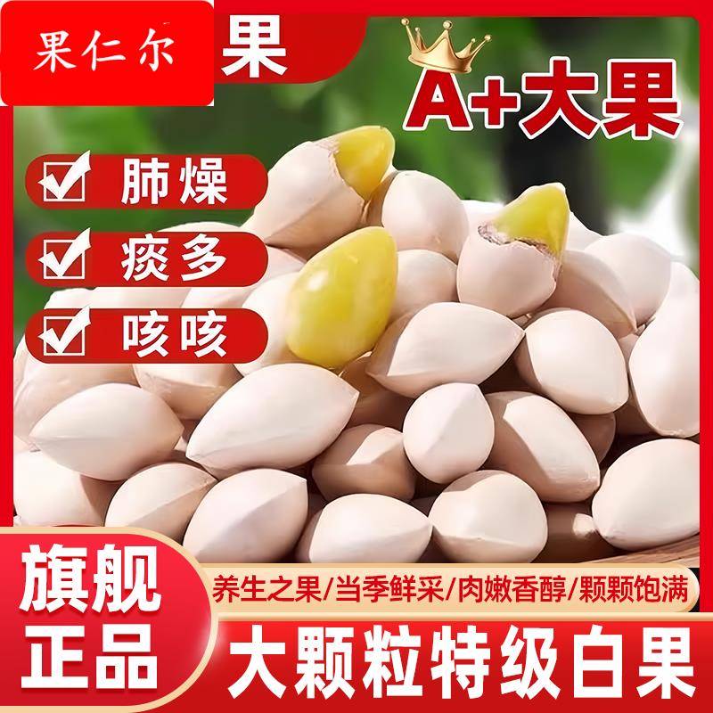 农科院白果银杏果新鲜大颗带壳当季新货干货百果官方旗舰店