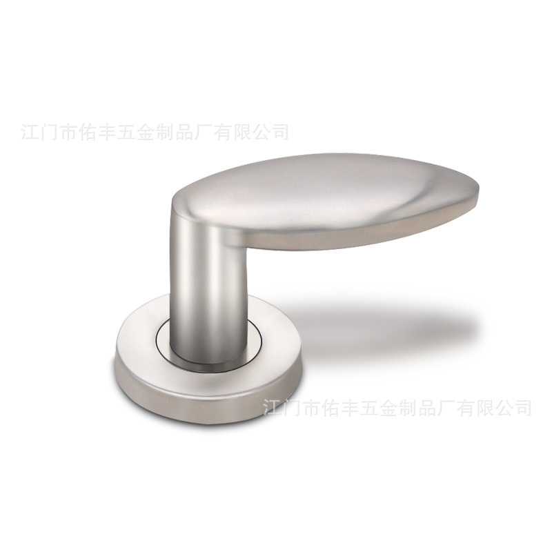 304不锈钢精铸烧铸门锁拉手 实心扁平门把手 打磨砂光执手门锁