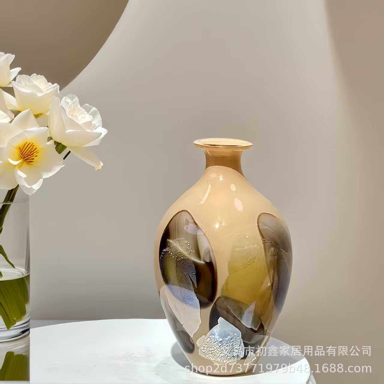 中古风藕粉双色小口花瓶家居玄关餐桌酒店样板间民宿高级氛围装饰,玩具/童车/益智/积木/模型,垂直悬浮玩具,淘宝优惠券,粉丝福利购,淘宝优惠卷