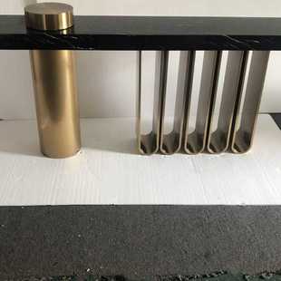 简约大理石玄关桌设计样板房沙发背几不锈钢长条案桌子吧台端景台