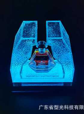 香槟王LED发光酒座酒吧KTV夜店出酒酒架 XO展示架冰纹酒具冰蓝色