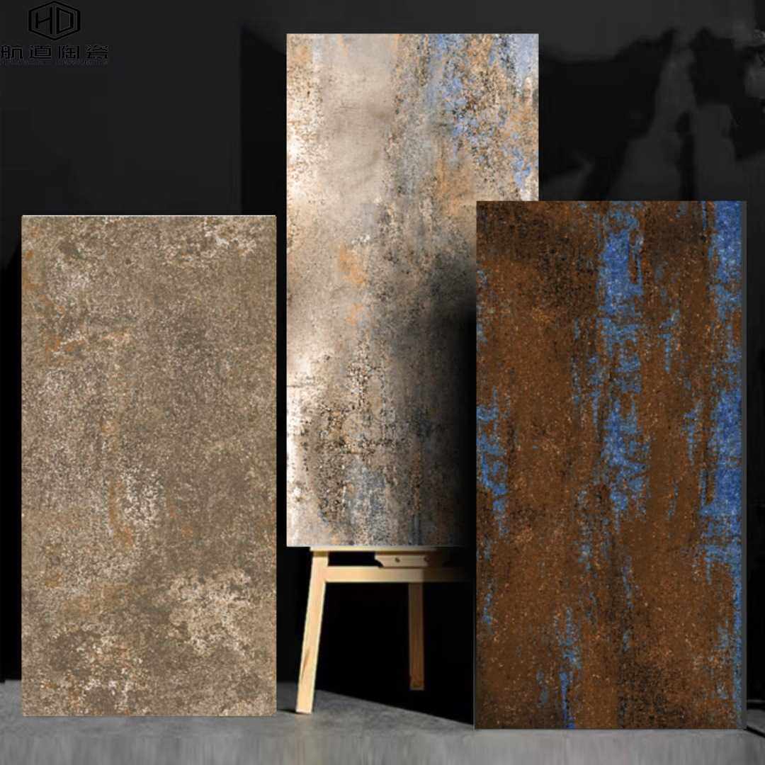 复古仿铁锈瓷砖600X1200金属砖酒吧KTV咖啡店仿古砖浴室地