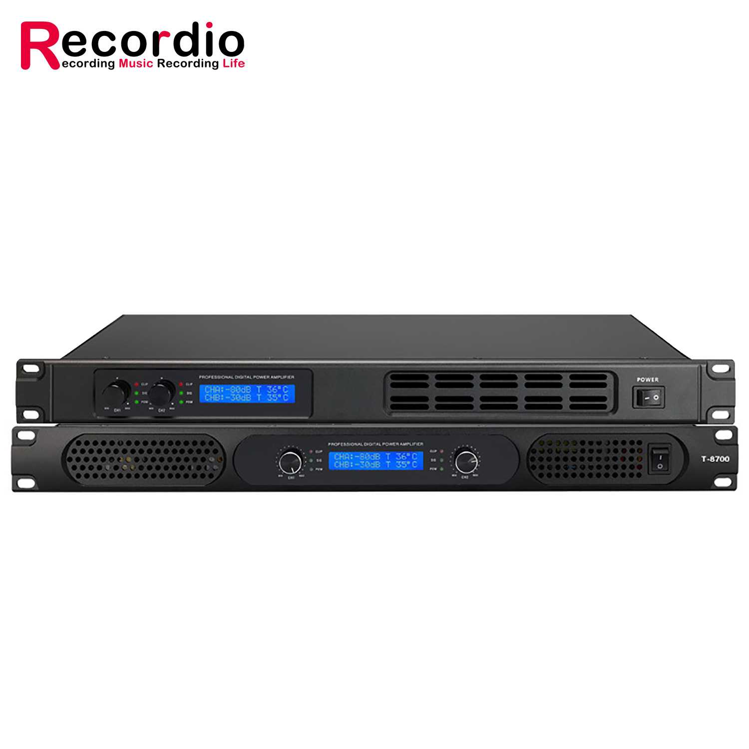 专业1U数字功放机大功率纯后级电源二通道家用ktv舞台唱歌演出