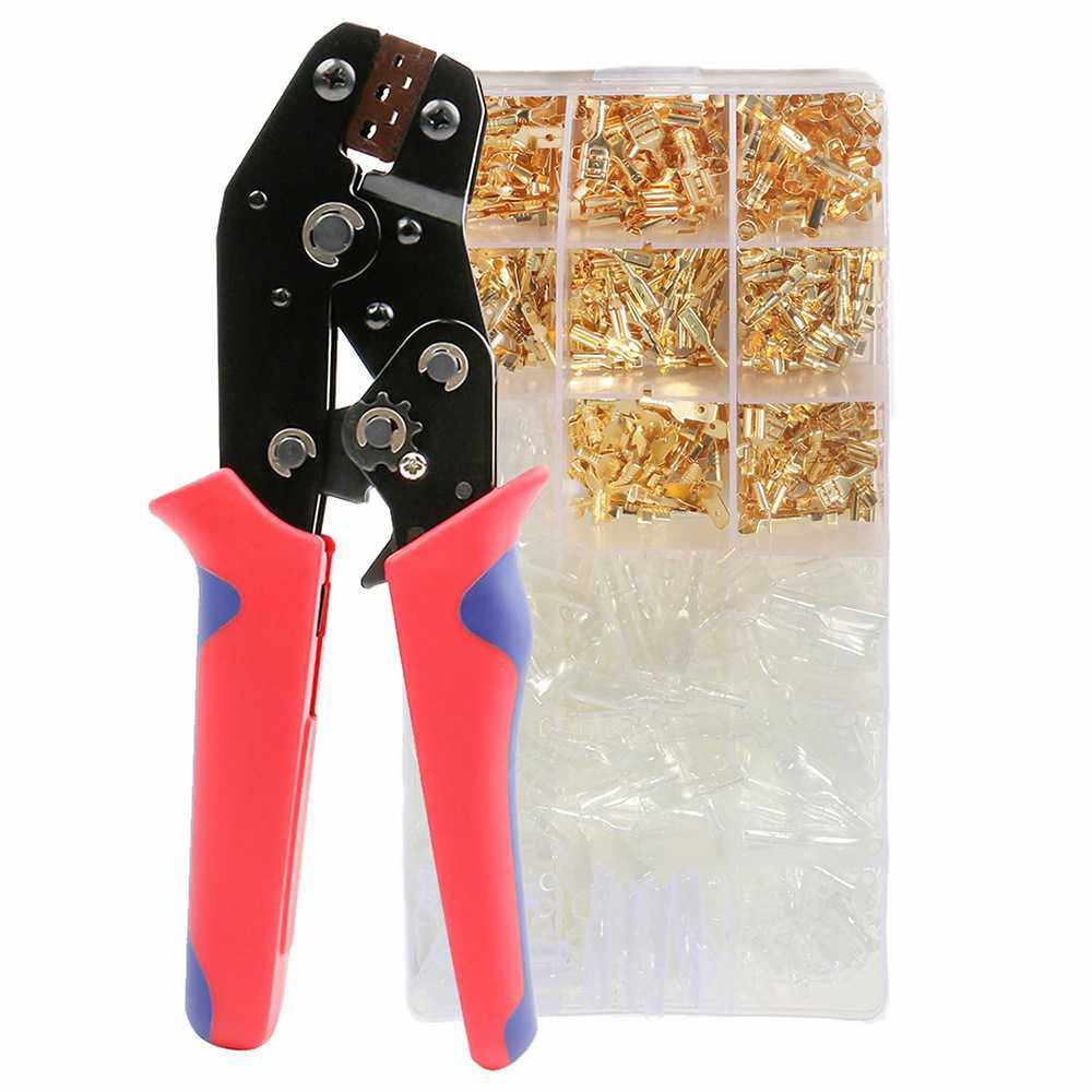 跨境  640pcs盒装 2.8-6.3mm插簧护套端子/冷压插拔式接线端子