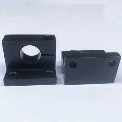 轴径20-40 导向轴铝黑支座L形单边开口型GDP09 GDP19 SHKWD SHKWA