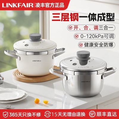 凌丰4L小型304不锈钢压力锅7L