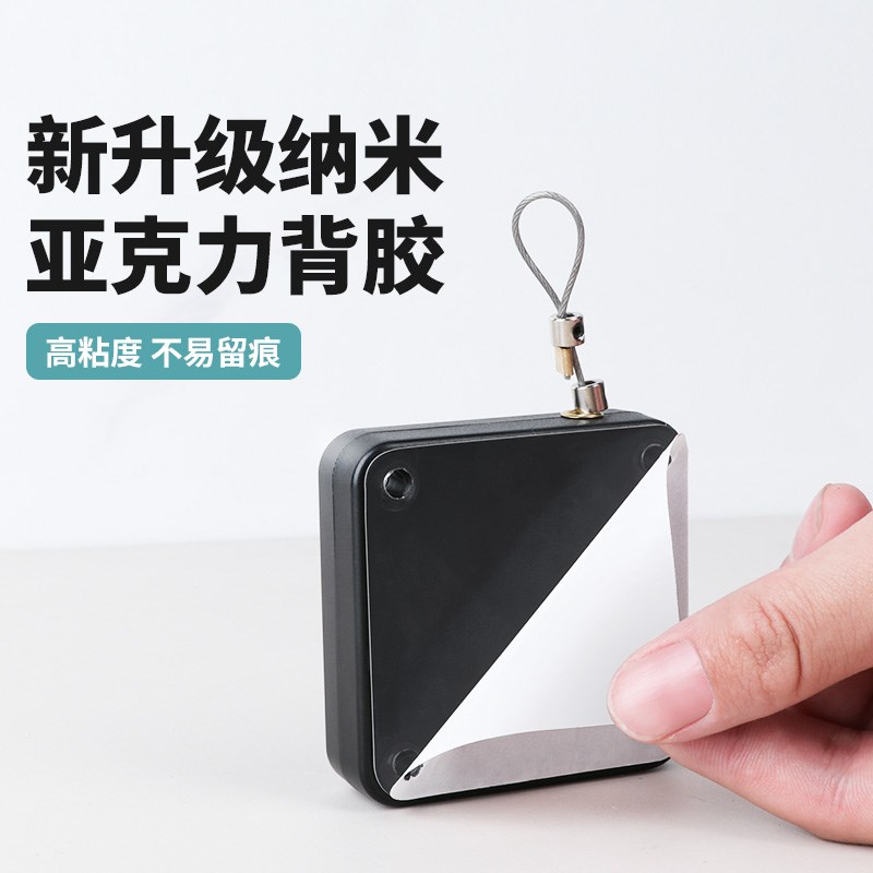 卧室门自动闭合器免打孔关门神器缓冲推I拉玻璃木门弹簧拉绳闭门