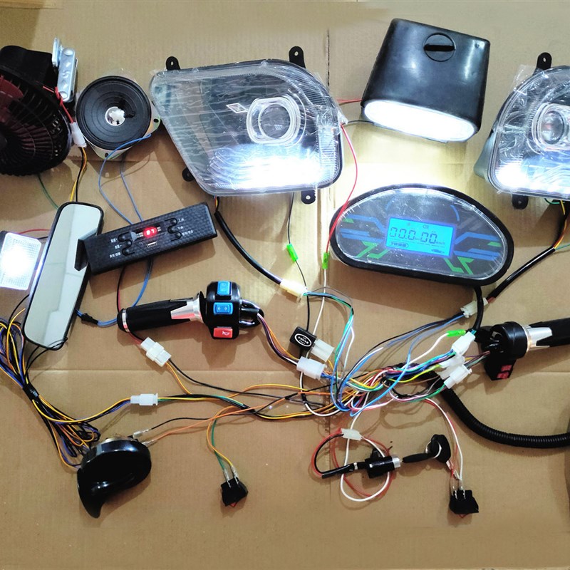 封闭半封闭带棚电动三轮车大线篷车线路带驾O驶室整车线线束总成