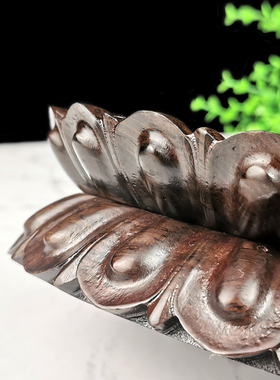 红木莲花台佛像底座加高带屏风菩萨供奉台小型T椭圆形实木莲花座