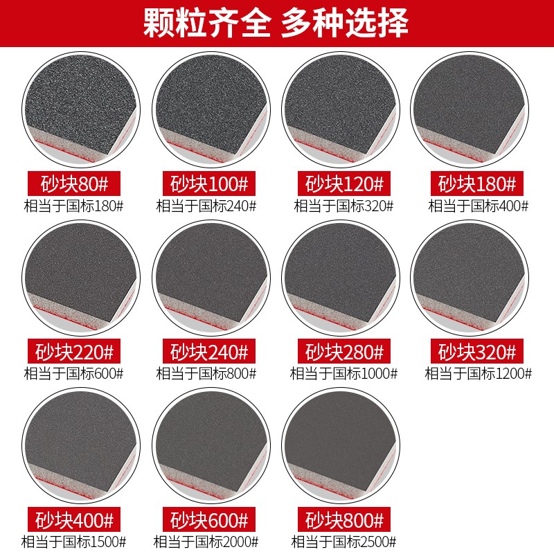 植绒海绵砂块汽车漆面抛t光打磨神器模型车用干磨机气磨机砂纸磨
