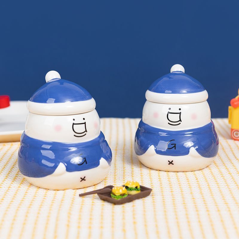 起重集小蓝和他的朋友G胖大肚杯办公室带盖马克杯情侣礼物陶瓷杯