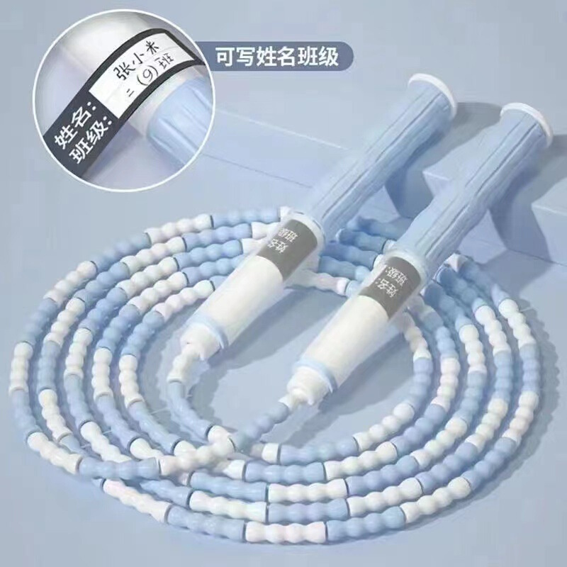 新款儿童竹节跳绳批发小学生幼儿园专用可调节跳绳初学可签名跳绳