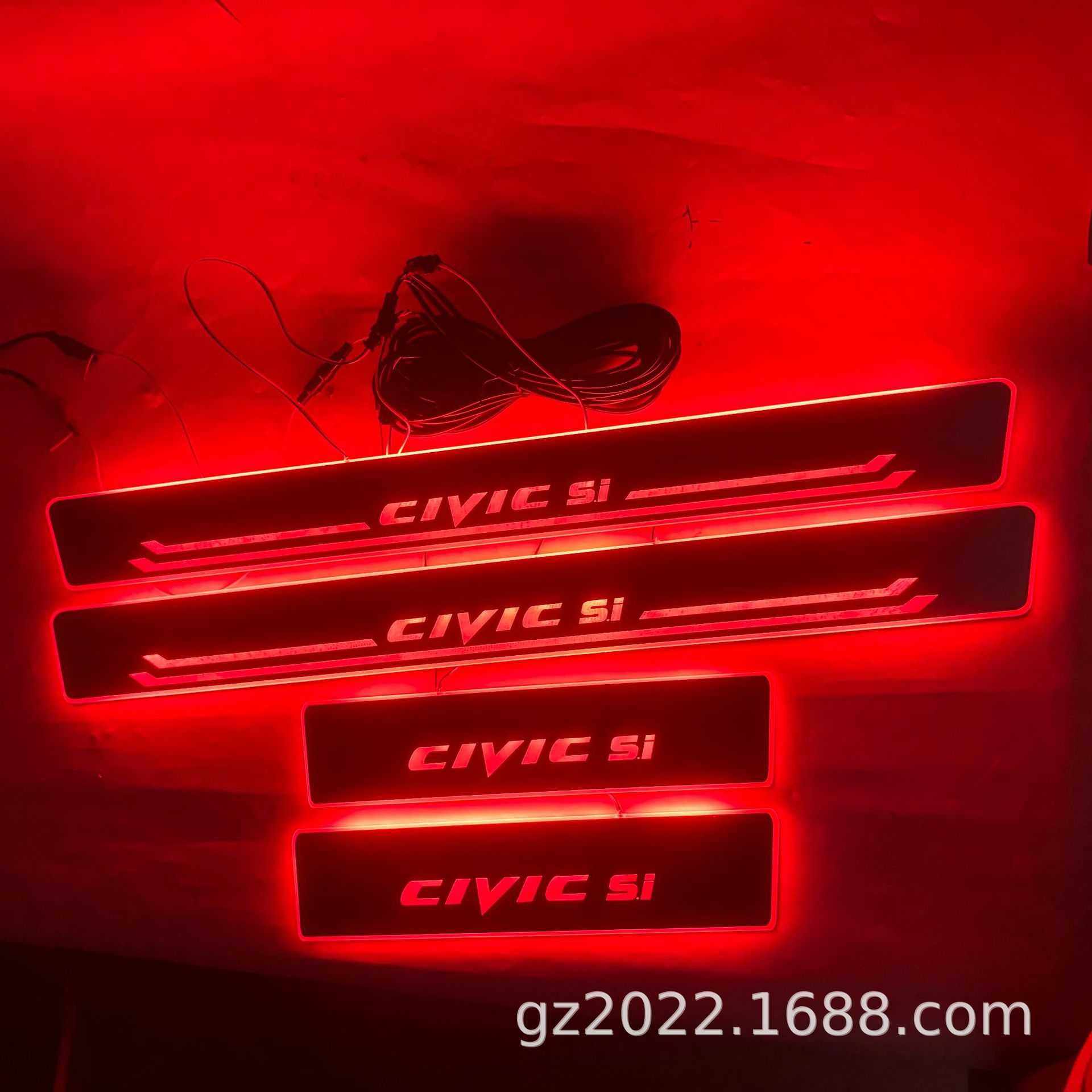 4片适用于思域 CIVIC  SI流光幻彩门槛条 带LED灯迎宾踏板改装,电子元器件市场,其它元器件,淘宝优惠券,粉丝福利购,淘宝优惠卷