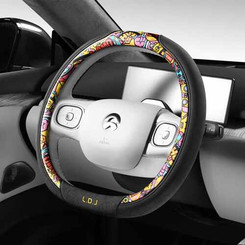 新款汽车方向盘套麂皮绒翻毛皮车载保护套四季通用把套一件代发