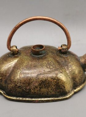 古玩铜器收藏小茶壶特厚铜壶复古黄铜紫铜煮茶壶纯铜用商用烧水壶