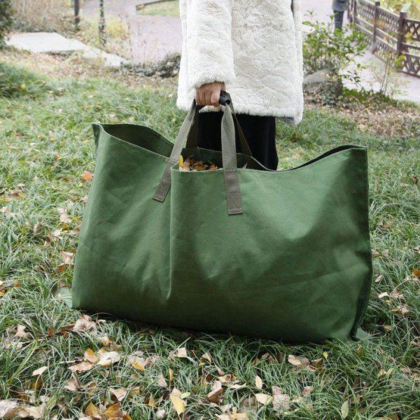 多功能二合一防水树叶袋花园草坪垃圾收纳袋帆布种植垫