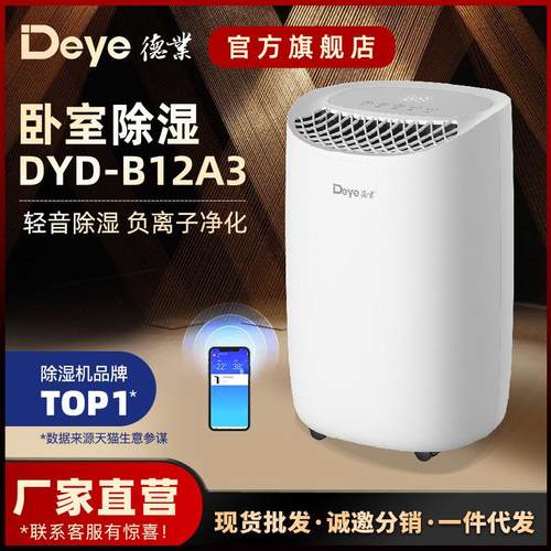 德业除湿机家用抽湿器干衣净化智能轻音干燥室内回南天吸湿B12A3