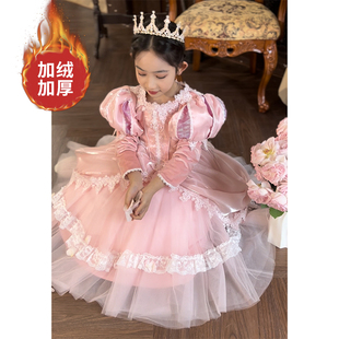 过年儿童服装洛丽塔女童公主裙小美人鱼爱莎冰雪奇缘生日连衣裙