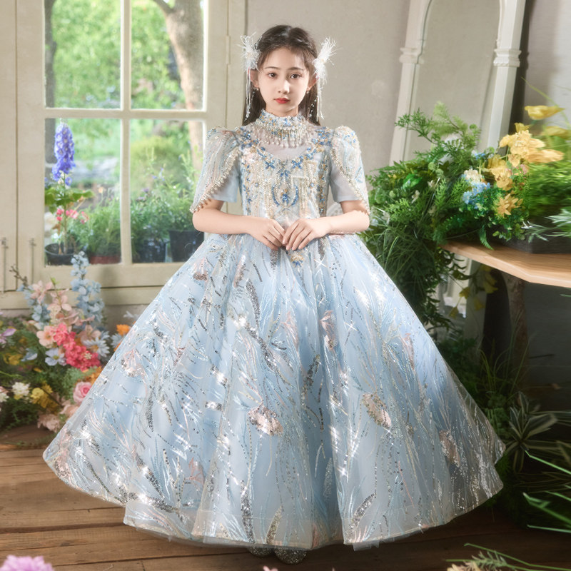 钢琴演奏礼服女童轻奢小众高端洋气儿童小主持人公主裙走秀演出服,童装/婴儿装/亲子装,儿童礼服,淘宝优惠券,粉丝福利购,淘宝优惠卷